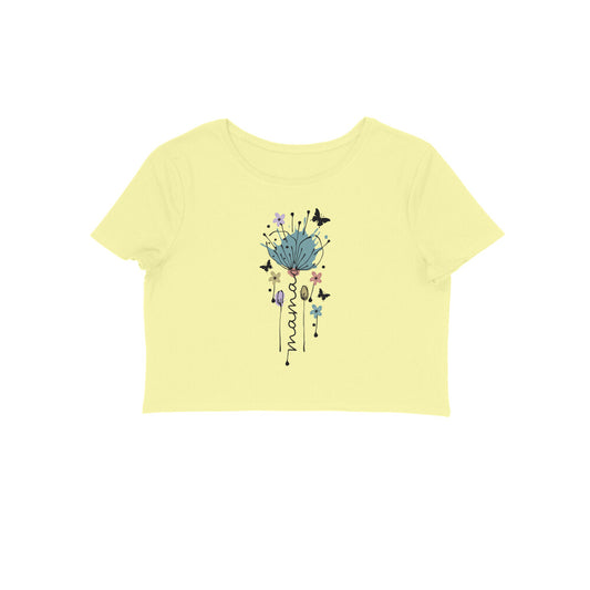 Mama | Flower | Crop Tops