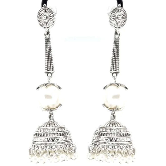 Oxidised Earrings Jewellery with Pearl | FBK91146E - FairyBellsKart