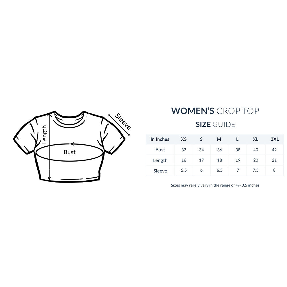 Women's Half Sleeve Round Neck Curved Crop Top | Olive Green - FairyBellsKart