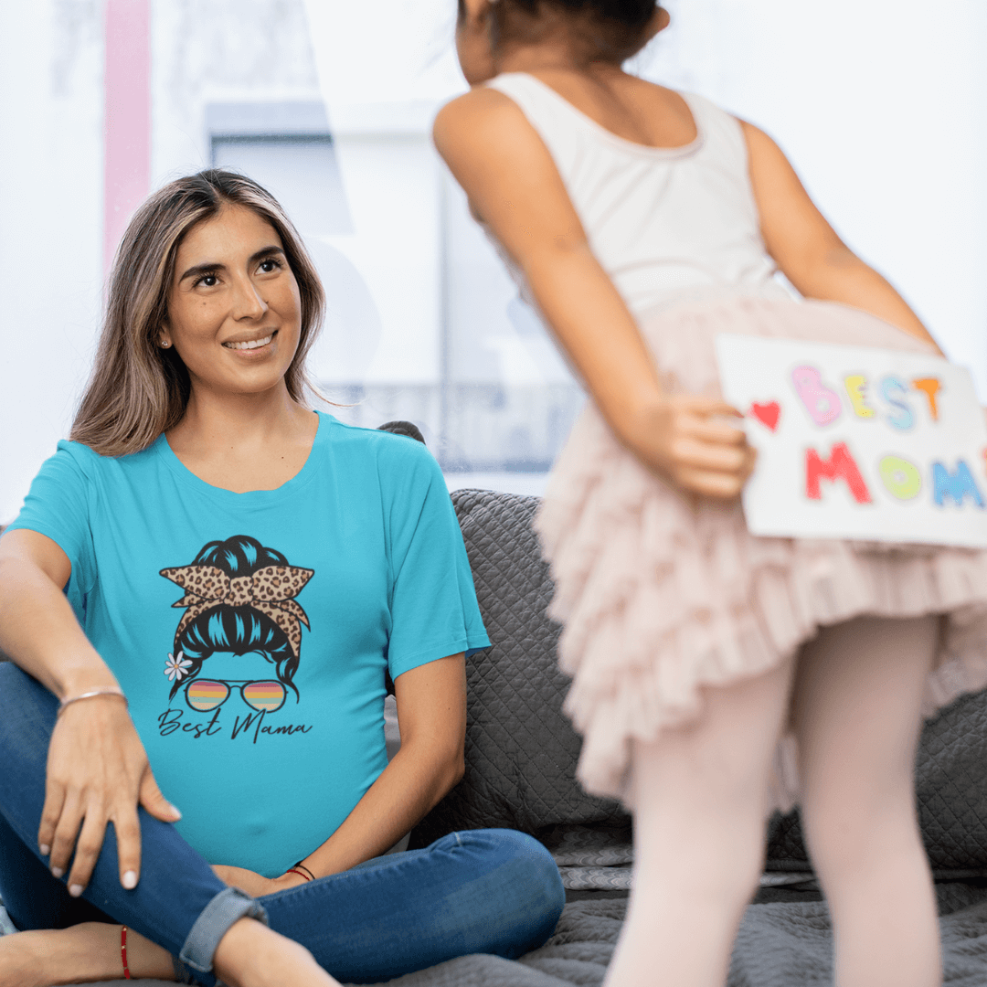 Best Mama | Leopard Print | Women's T-Shirt - FairyBellsKart