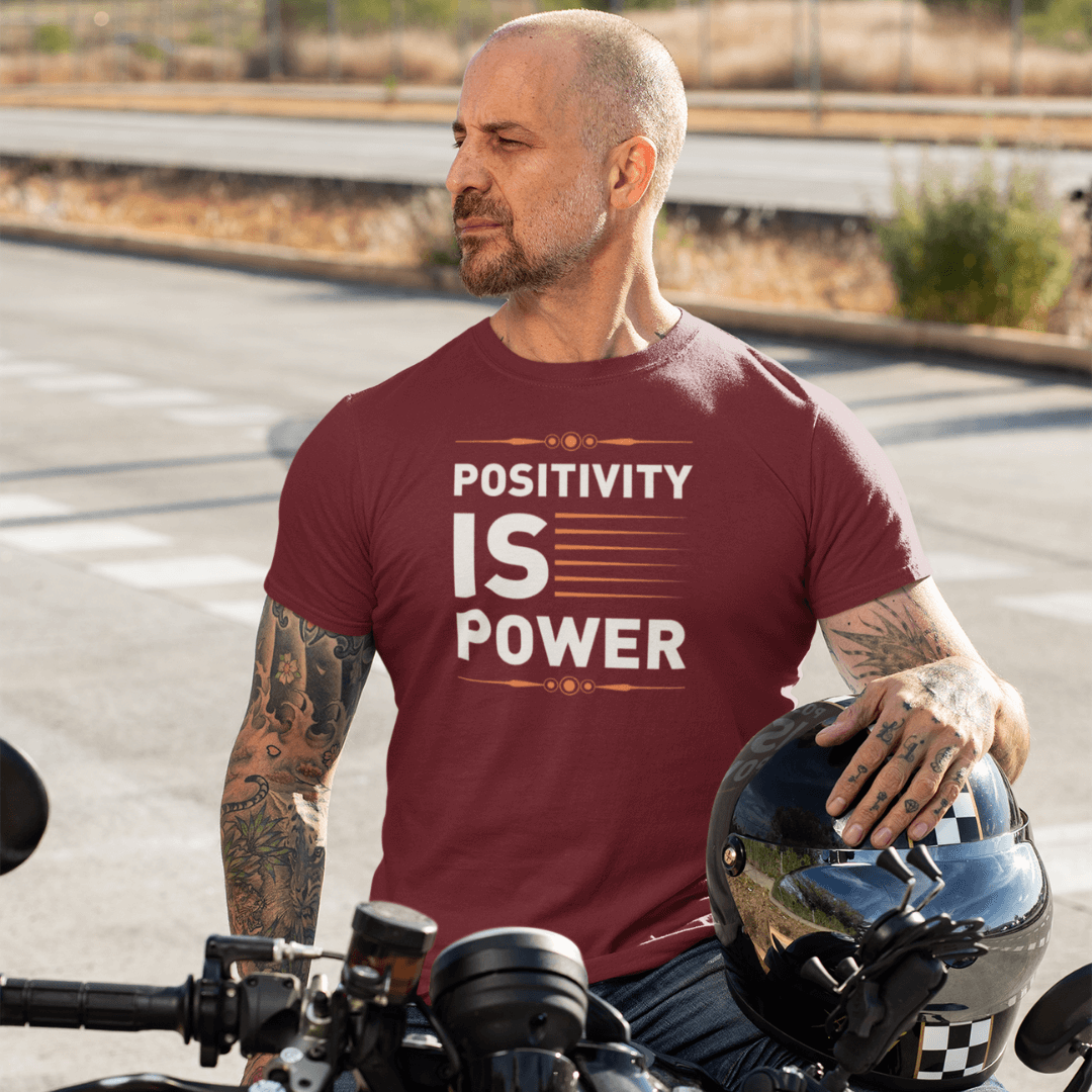 Positivity is Power | White | Men's T-Shirt - FairyBellsKart