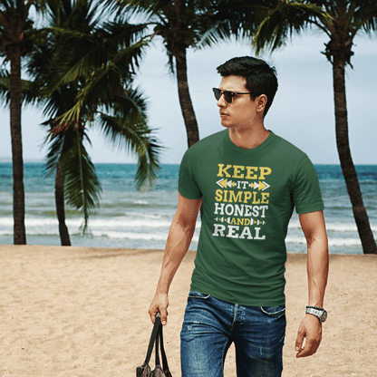 Keep It Simple Honest & Real | Men's T-Shirt - FairyBellsKart