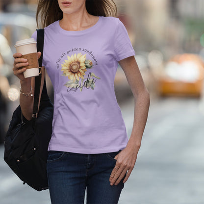 We're All Golden Sunflowers Inside | Vintage Flower 001 | Women's T-Shirt - FairyBellsKart