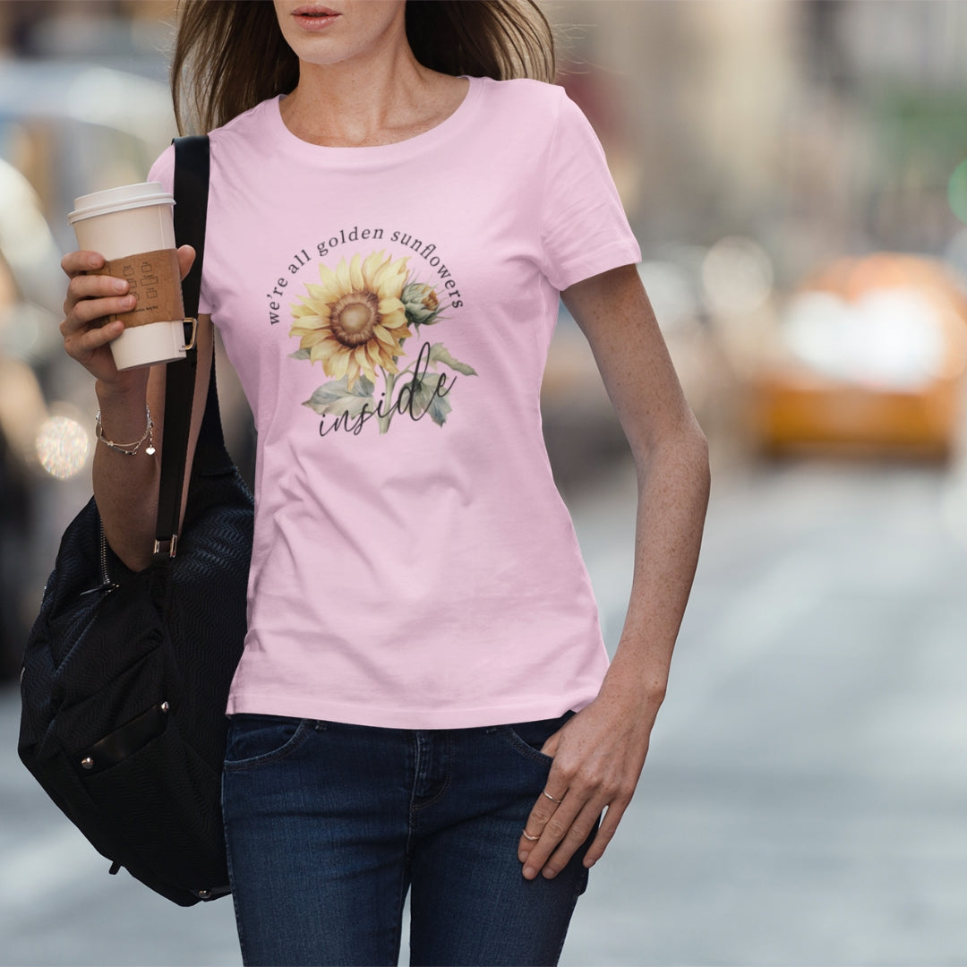 We're All Golden Sunflowers Inside | Vintage Flower 001 | Women's T-Shirt - FairyBellsKart