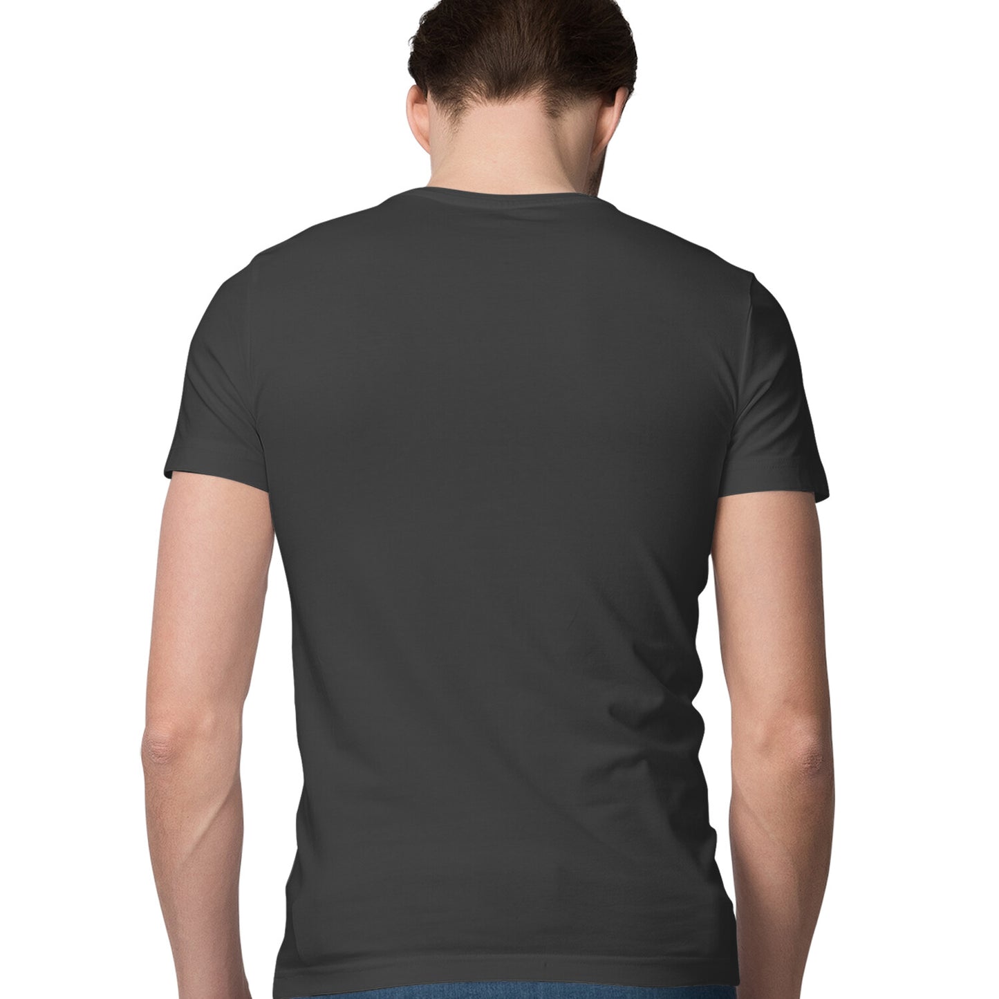 Men's Half Sleeve Round Neck Regular Fit T-Shirt | Black - FairyBellsKart