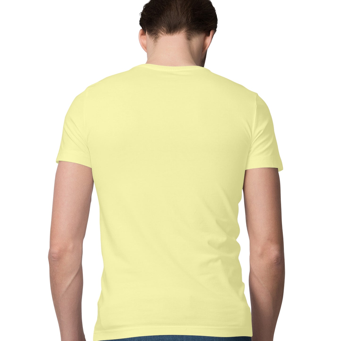 Men's Half Sleeve Round Neck Regular Fit T-Shirt | Butter Yellow - FairyBellsKart