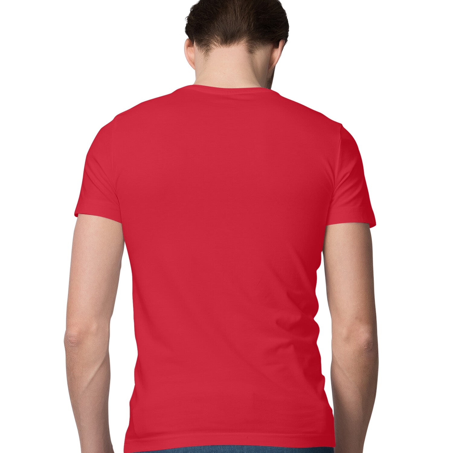 Men's Half Sleeve Round Neck Regular Fit T-Shirt | Red - FairyBellsKart