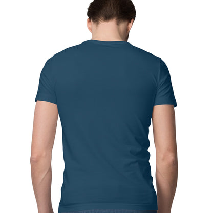 Men's Half Sleeve Round Neck Regular Fit T-Shirt | Navy Blue - FairyBellsKart