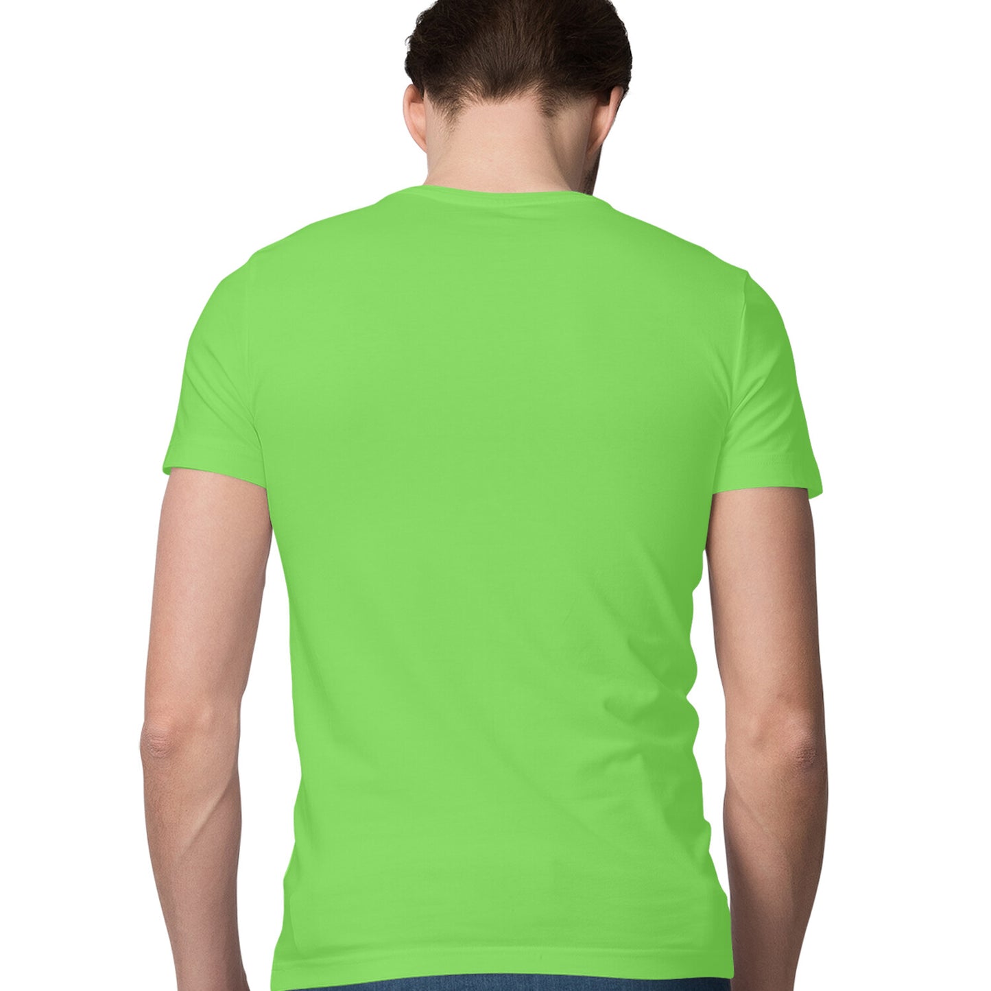 Men's Half Sleeve Round Neck Regular Fit T-Shirt | Liril Green - FairyBellsKart