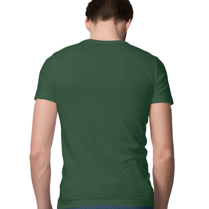 Men's Half Sleeve Round Neck Regular Fit T-Shirt | Olive Green - FairyBellsKart