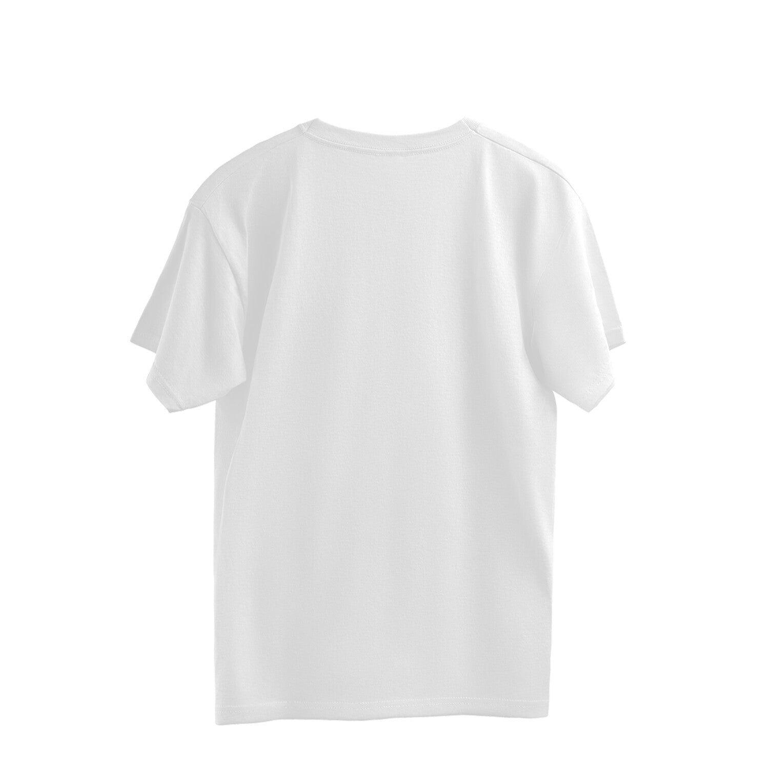 Oversized Baggy Fit Half Sleeve Round Neck T-Shirts | White - FairyBellsKart