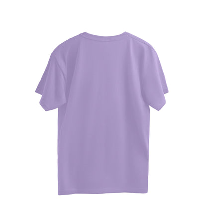 Oversized Baggy Fit Half Sleeve Round Neck T-Shirts | Iris Lavender - FairyBellsKart