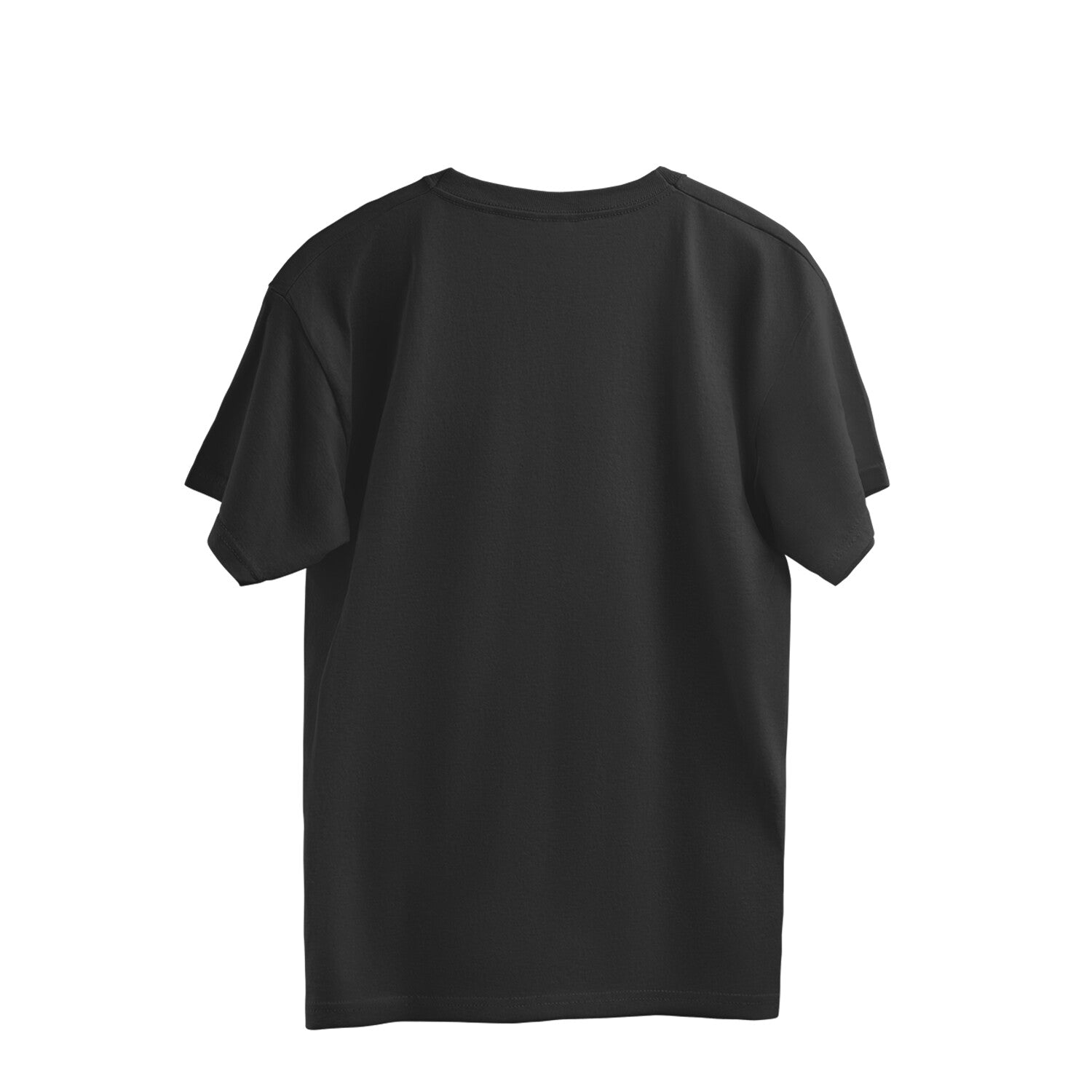 Oversized Baggy Fit Half Sleeve Round Neck T-Shirts | Black - FairyBellsKart