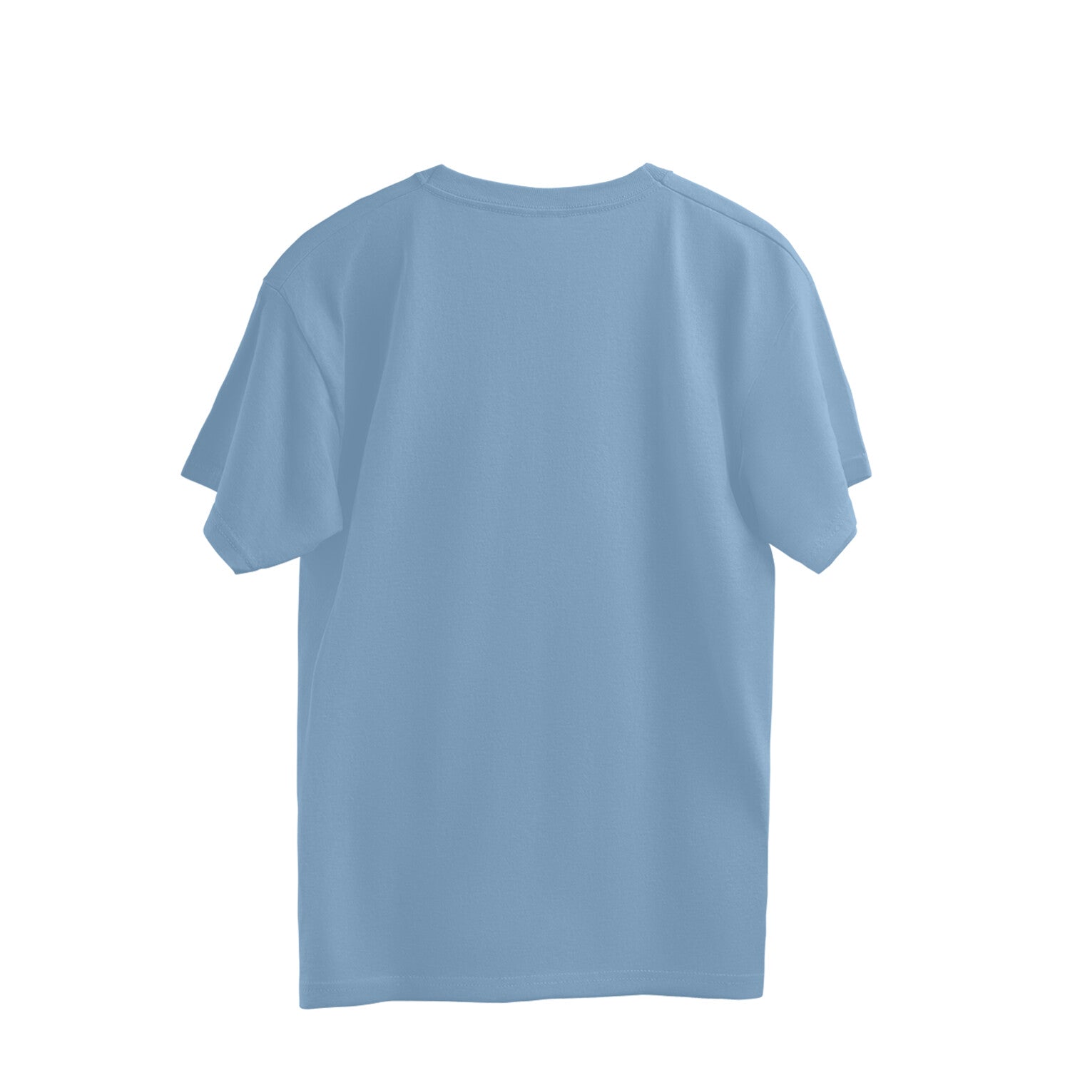 Oversized Baggy Fit Half Sleeve Round Neck T-Shirts | Baby Blue - FairyBellsKart