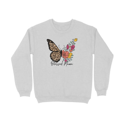 Blessed Mama | Leopard Print | Sweatshirt | fairybellskart.com | Rs. 1199.00