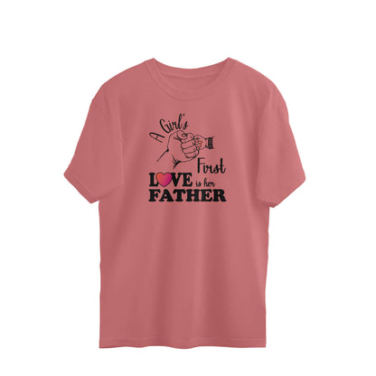 A Girl's First True Love is her Father | Black | Oversized T-Shirt - FairyBellsKart