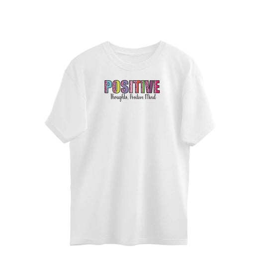 Positive Thoughts, Positive Mind | Leopard Print | Oversized T-Shirt - FairyBellsKart