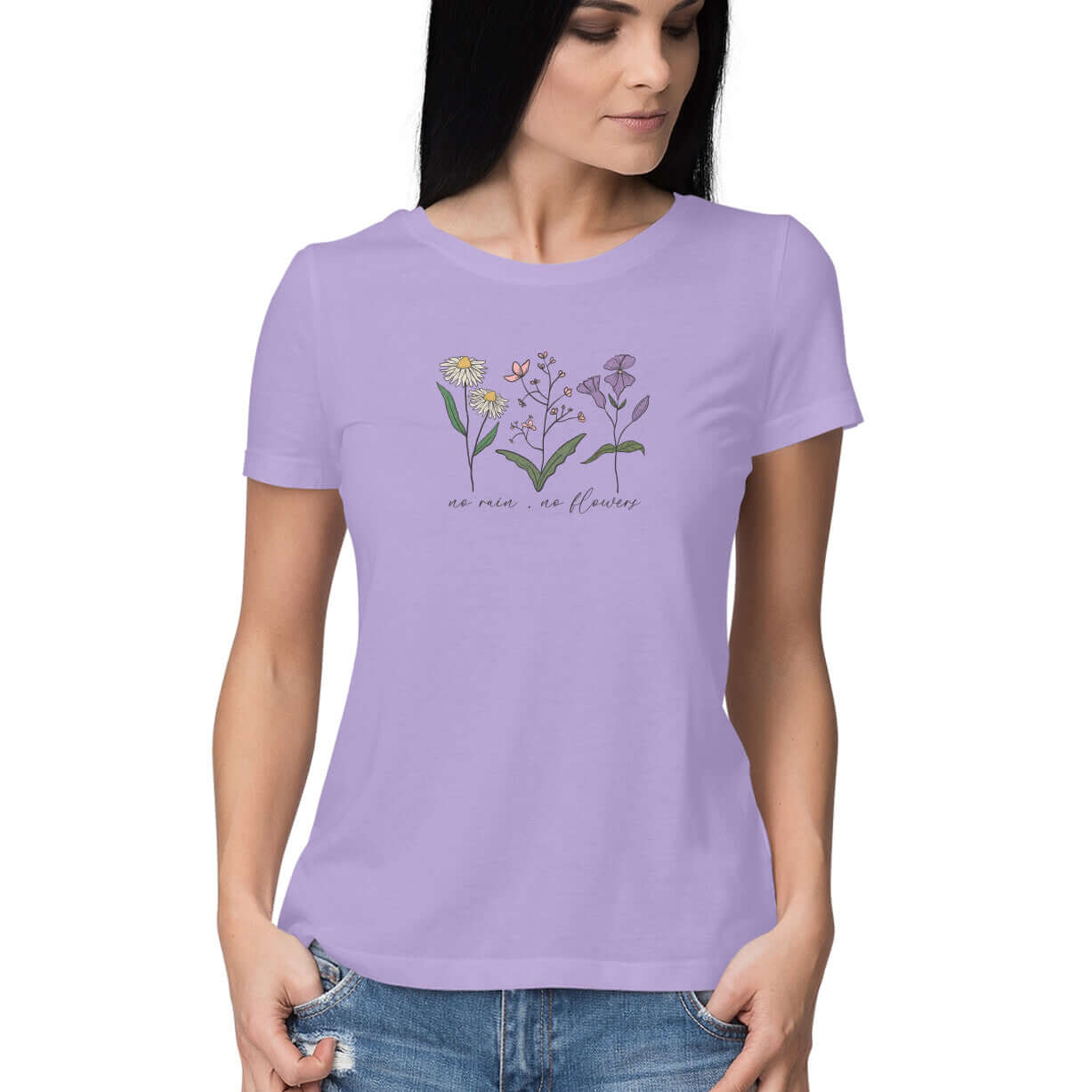 No Rain No Flower | Women's T-Shirt - FairyBellsKart