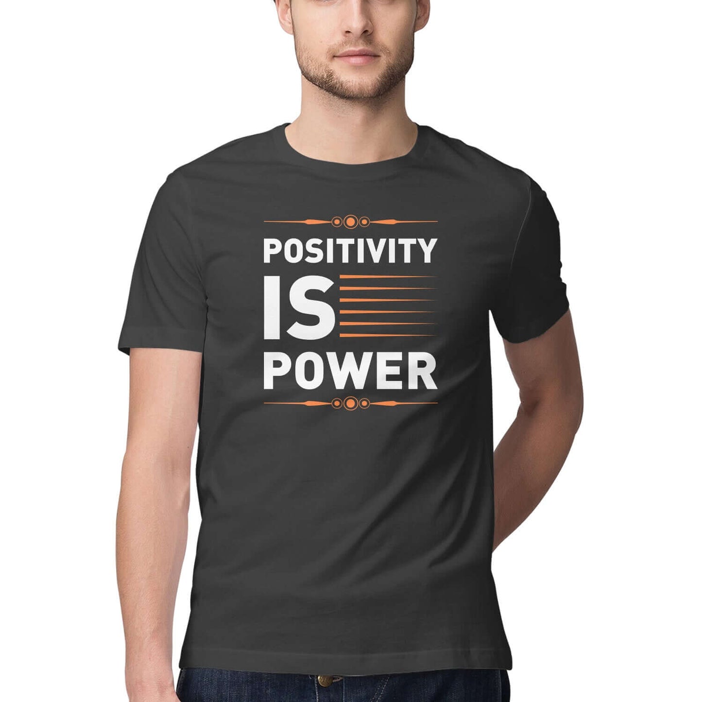 Positivity is Power | White | Men's T-Shirt at FairyBellsKart