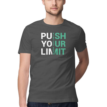 Push Your Limit | White & Green | Men's T-Shirt - FairyBellsKart