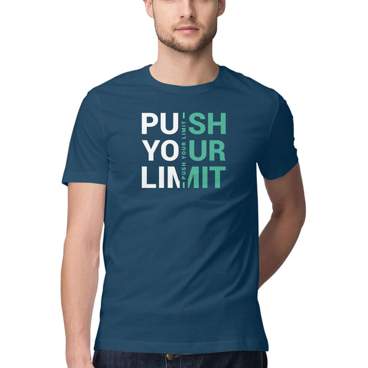 Push Your Limit | White & Green | Men's T-Shirt - FairyBellsKart
