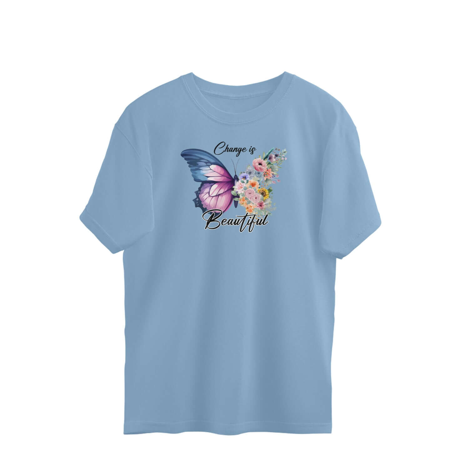 Change is Beautiful | Butterfly | Oversized T-Shirt - FairyBellsKart