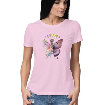 Embrace The Transformation | Moon & Butterfly | Women's T-Shirt | fairybellskart.com | Rs. 699.00