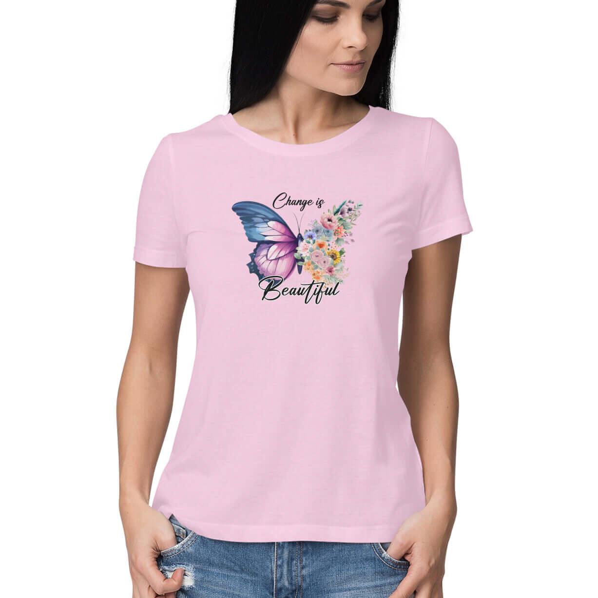 Change is Beautiful | Butterfly | Women's T-Shirt - FairyBellsKart