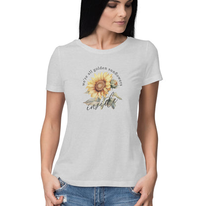 We're All Golden Sunflowers Inside | Vintage Flower 001 | Women's T-Shirt