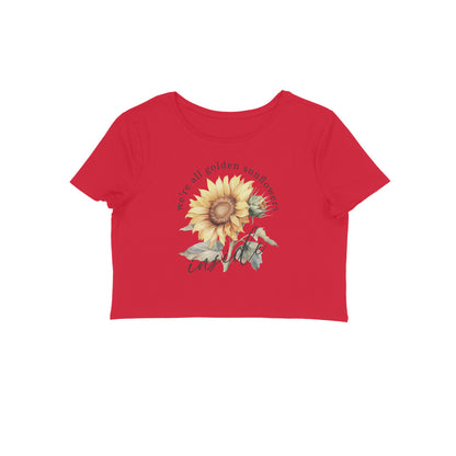 We're All Golden Sunflowers Inside | Vintage Flower 001 | Crop Tops - FairyBellsKart