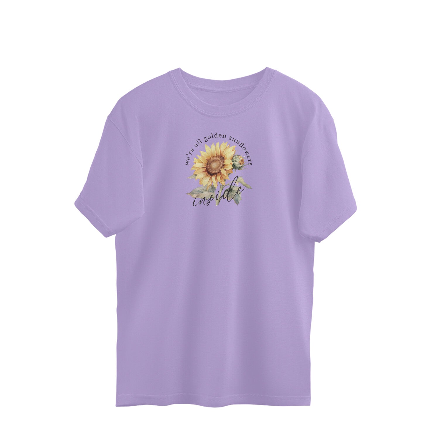 We're All Golden Sunflowers Inside | Vintage Flower 001 | Oversized T-Shirt - FairyBellsKart