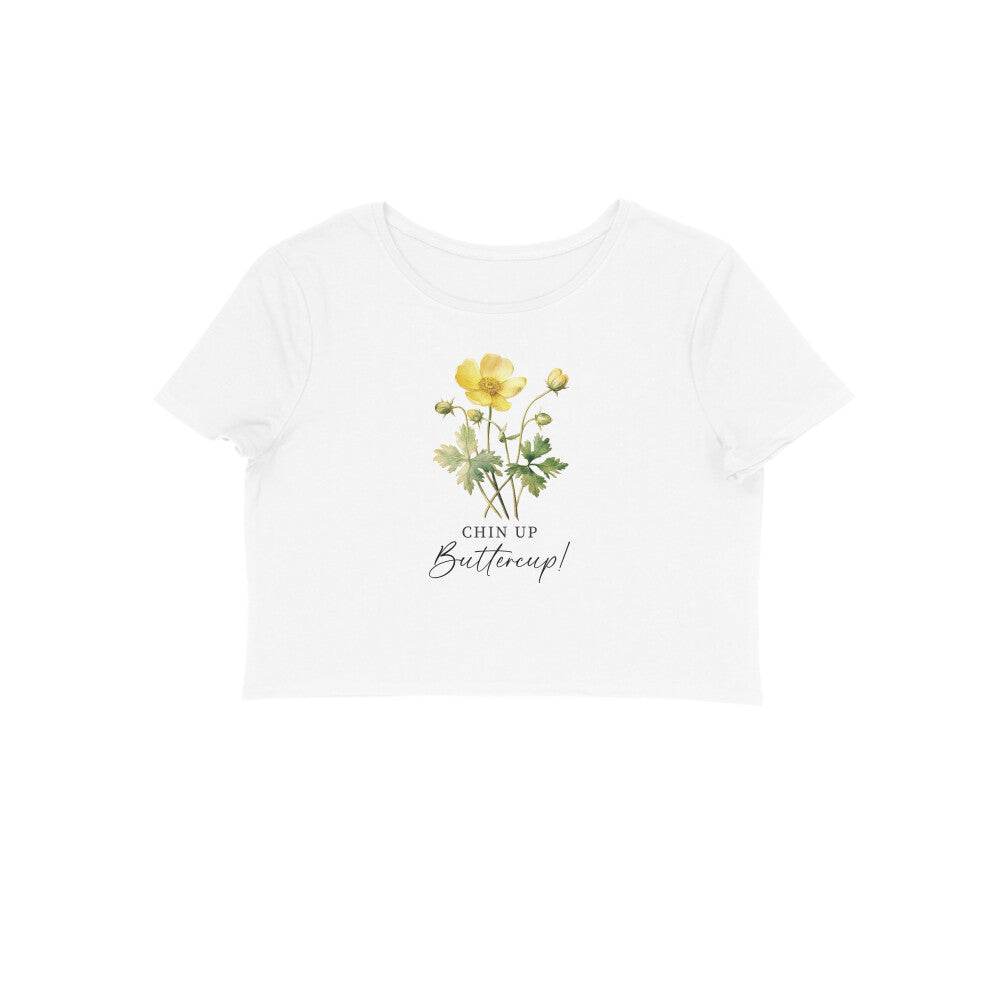 Chin Up Buttercup | Vintage Flower 004 | Crop Tops - FairyBellsKart