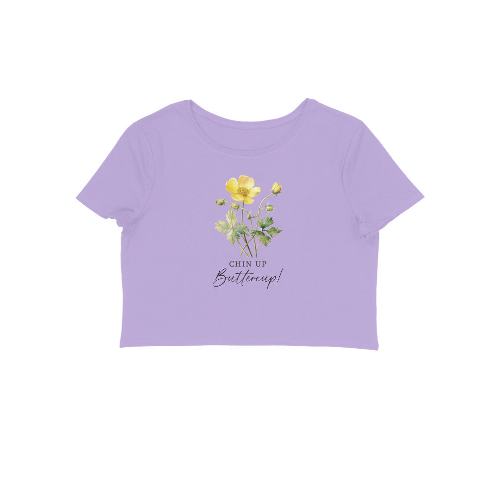 Chin Up Buttercup | Vintage Flower 004 | Crop Tops | fairybellskart.com | Rs. 649.00