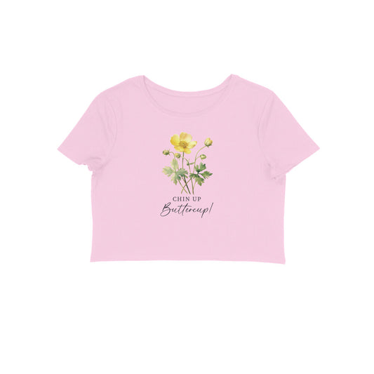 Chin Up Buttercup | Vintage Flower 004 | Crop Tops - FairyBellsKart