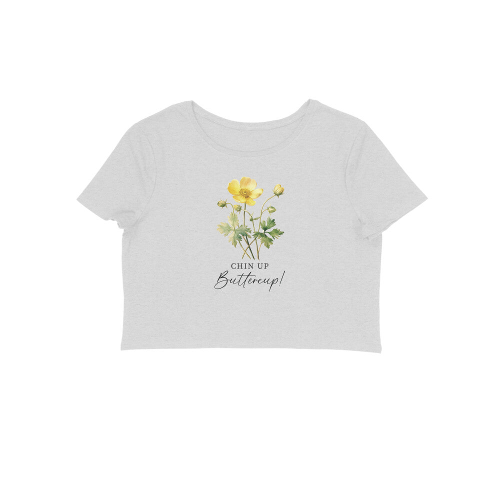 Chin Up Buttercup | Vintage Flower 004 | Crop Tops | fairybellskart.com | Rs. 649.00