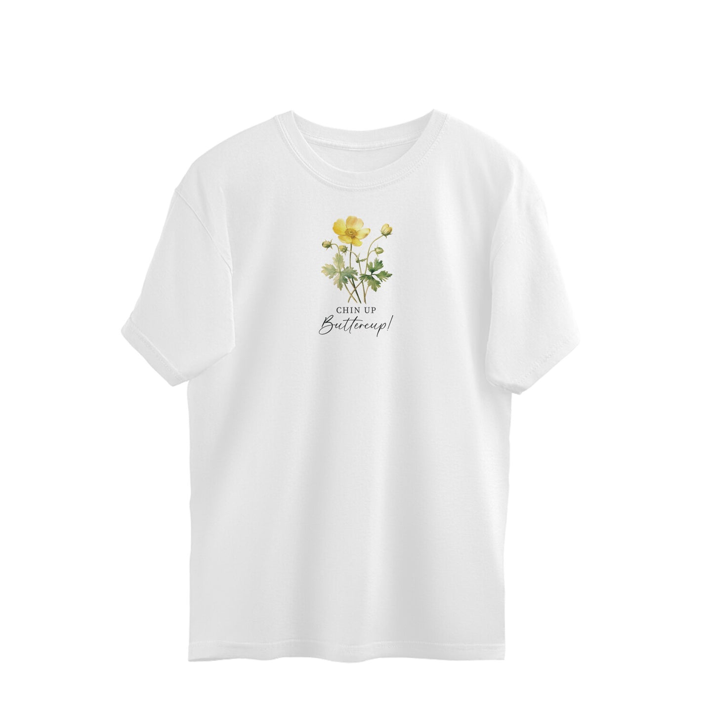 Chin Up Buttercup | Vintage Flower 004 | Oversized T-Shirt - FairyBellsKart