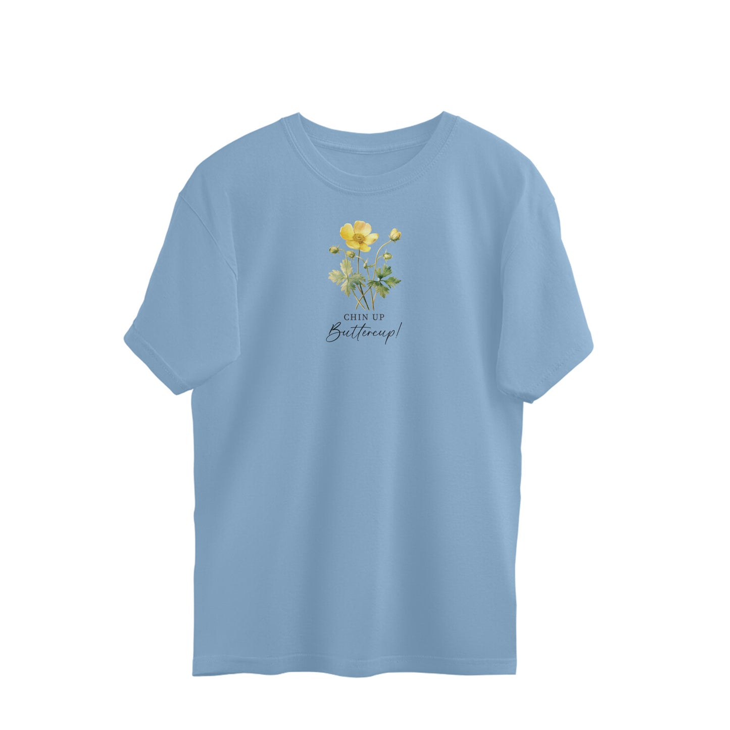 Chin Up Buttercup | Vintage Flower 004 | Oversized T-Shirt - FairyBellsKart