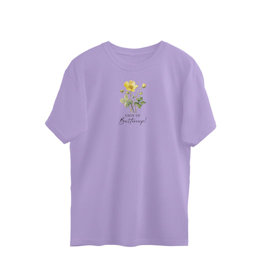 Chin Up Buttercup | Vintage Flower 004 | Oversized T-Shirt - FairyBellsKart