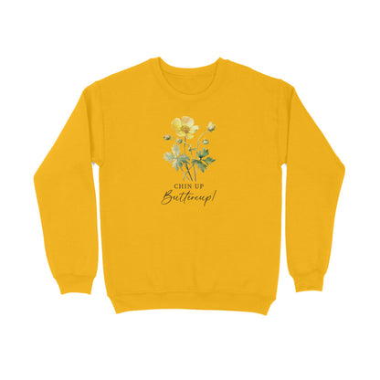 Chin Up Buttercup | Vintage Flower 004 | Sweatshirt | fairybellskart.com | Rs. 1199.00