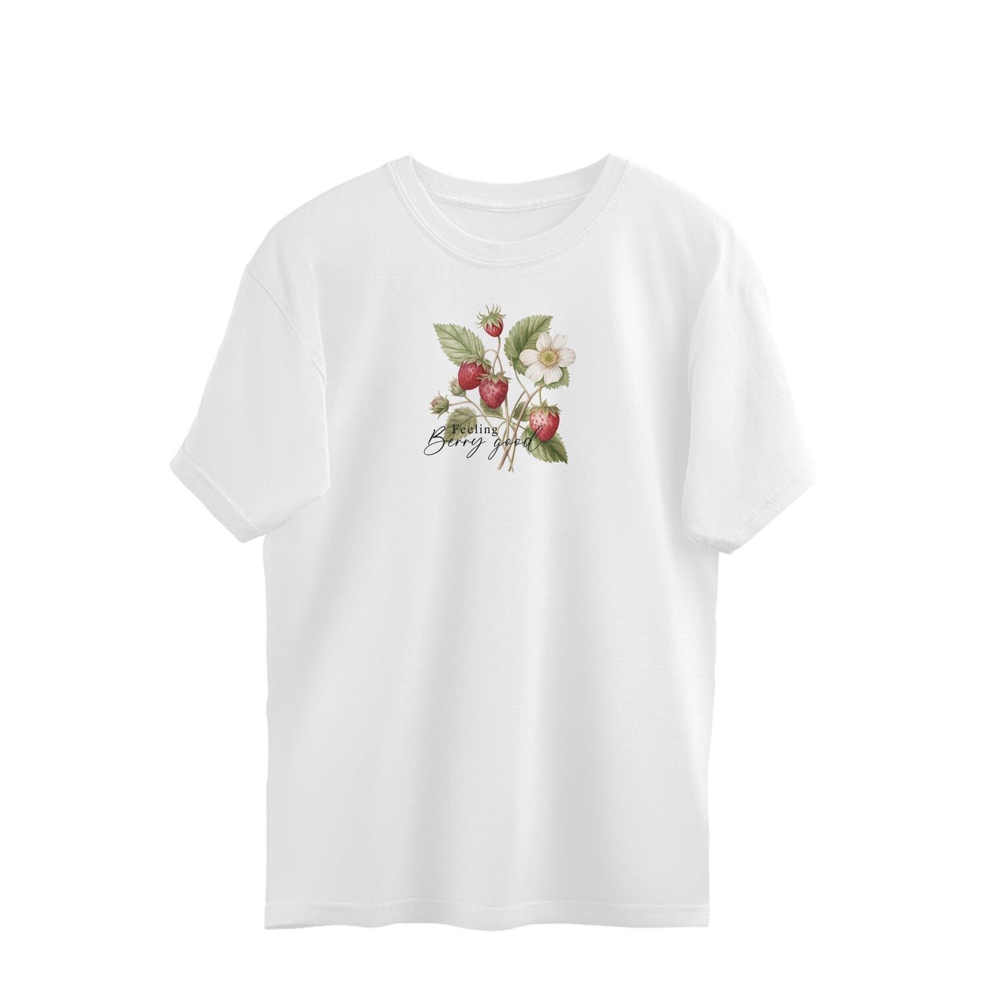 Feeling Berry Good | Vintage Flower 005 | Oversized T-Shirt - FairyBellsKart