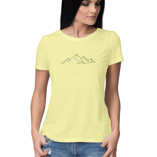 Mountain Line Art | Women's T-Shirt - FairyBellsKart