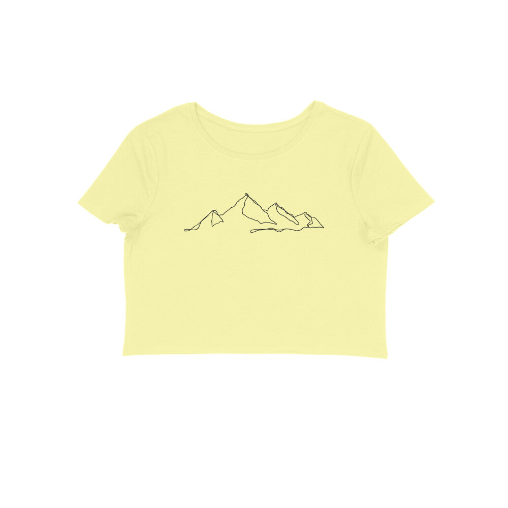 Mountain Line Art | Crop Tops - FairyBellsKart