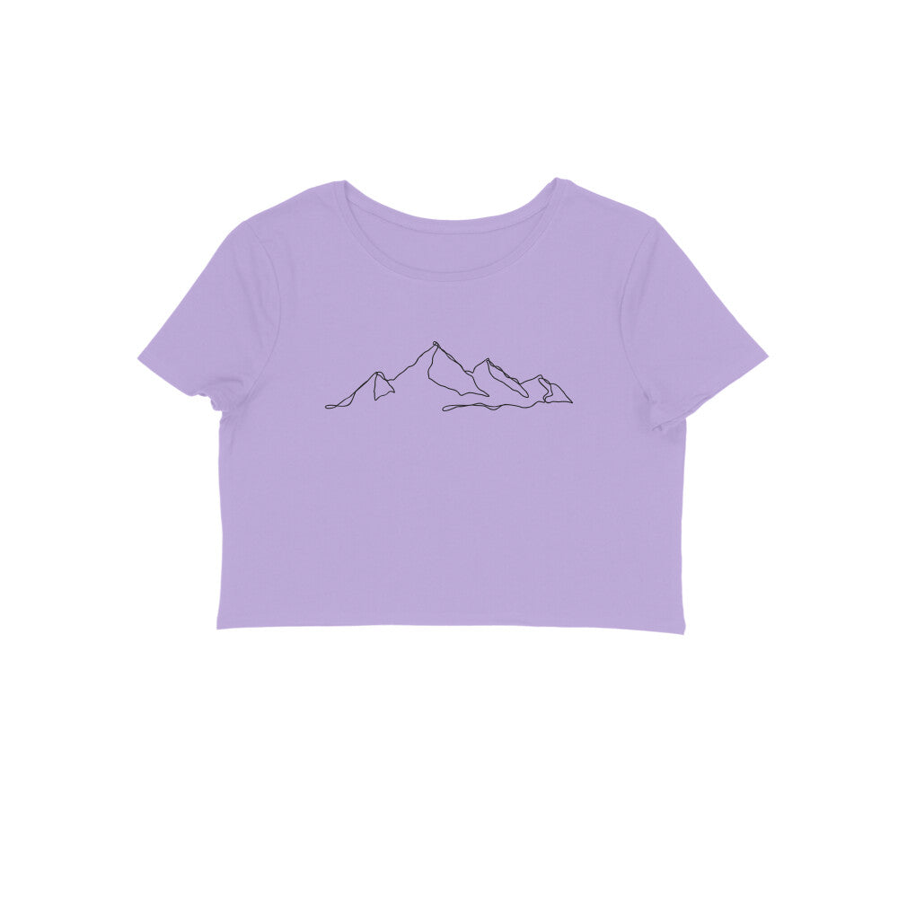 Mountain Line Art | Crop Tops - FairyBellsKart