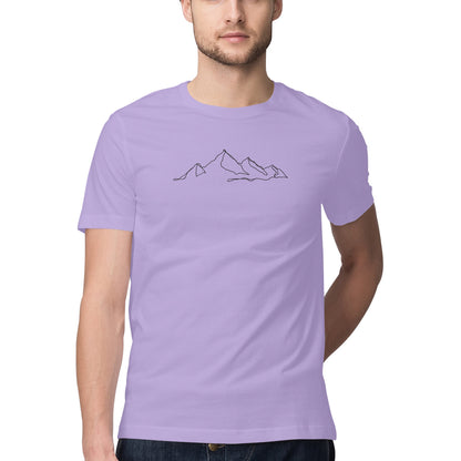 Mountain Line Art | Men's T-Shirt - FairyBellsKart