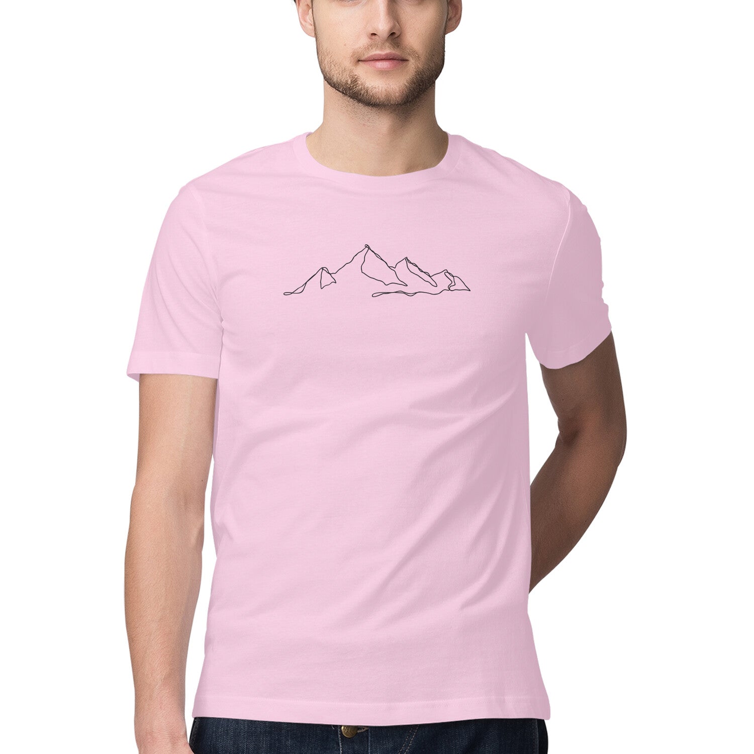 Mountain Line Art | Men's T-Shirt - FairyBellsKart