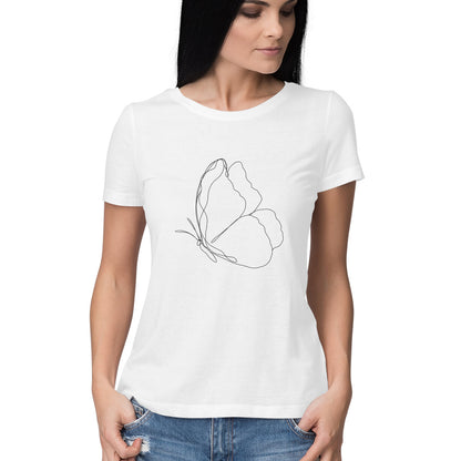 Butterfly Line Art | Women's T-Shirt - FairyBellsKart