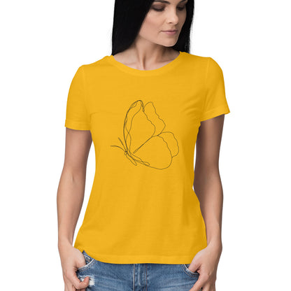 Butterfly Line Art | Women's T-Shirt - FairyBellsKart