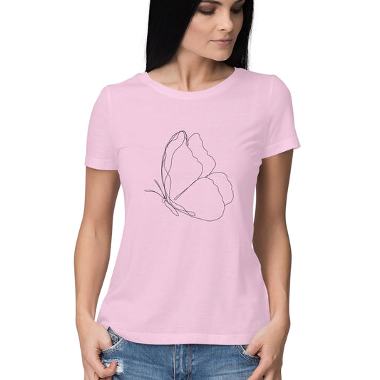 Butterfly Line Art | Women's T-Shirt - FairyBellsKart