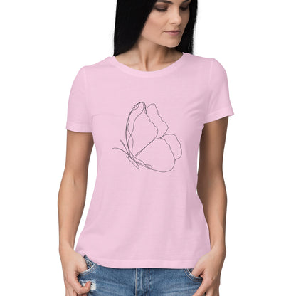 Butterfly Line Art | Women's T-Shirt - FairyBellsKart