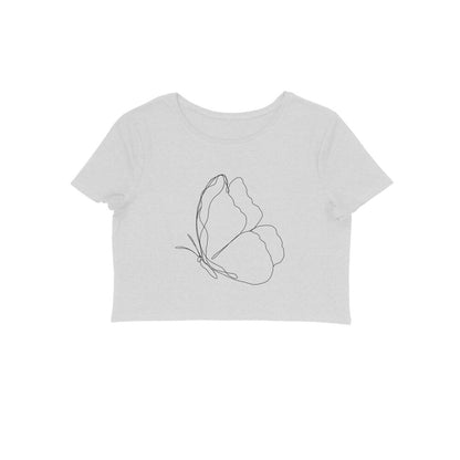 Butterfly Line Art | Crop Tops - FairyBellsKart